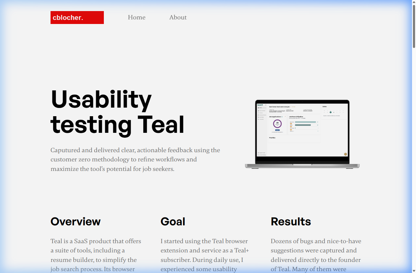 Teal Usability Testing Hero Image